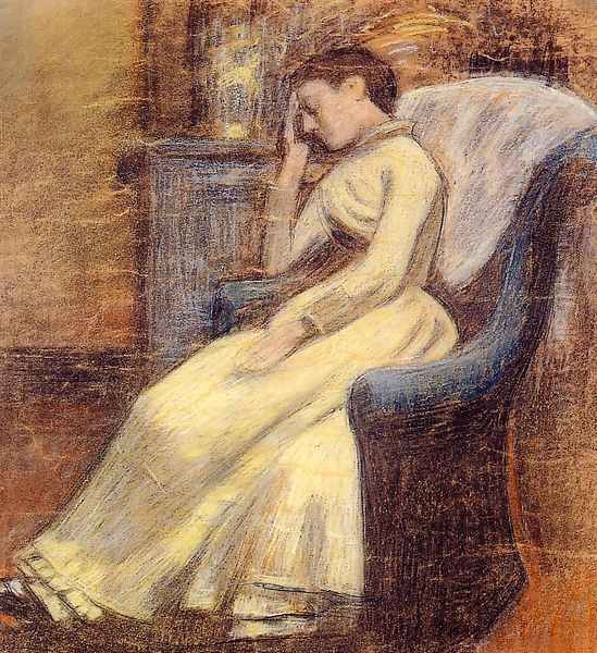 Julie Lemmen Sleeping in an Armchair - view 1
