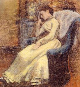 Julie Lemmen Sleeping in an Armchair by Georges Lemmen