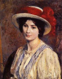 Hat with a Red Ribbon by Georges Lemmen