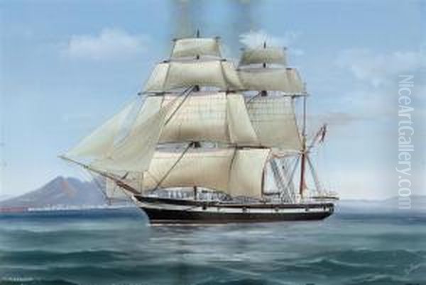 H.m.s.
Cruizer
Under Sail In The Bay Of Naples - view 1