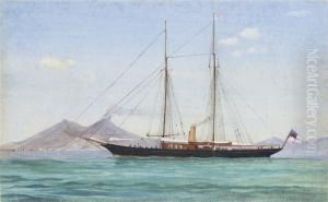 A Royal Yacht Squadron Steam Yacht Passing Naples