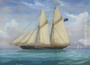A British Topsail Schooner Cruising In Neapolitan Waters A British Topsail Schooner Cruising In Neapolitan Waters