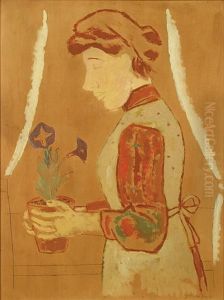 Femme Et Fleurs by Gustave De Smet