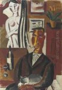 The Man With The Bottle by Gustave De Smet