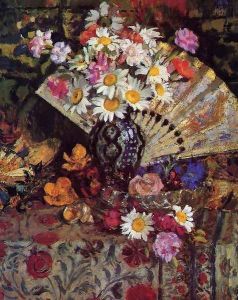 Still Life with Fan by Georges Lemmen