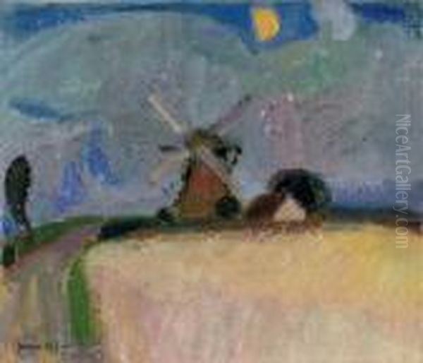 A Windmill In A Landscape, Het Gooi - view 1