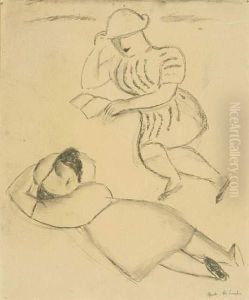 Dans Les Dunes by Gustave De Smet