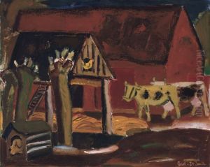 Barnyard With Herd by Gustave De Smet