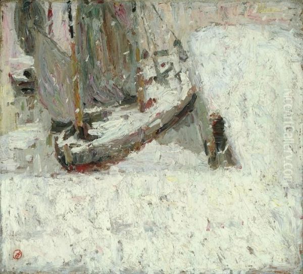 Snow-covered Harbour (1908) - view 1