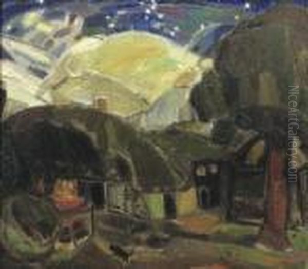 Avond Op De Hoeve; Ferme Au Crepuscule - view 1