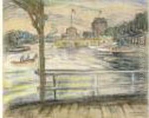 Gezicht Op De Amstel (1915) by Gustave De Smet