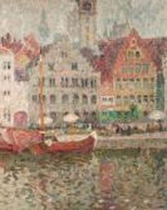 The Graslei In Ghent by Gustave De Smet