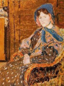 Seated Young Woman in a Blue Hat by Georges Lemmen