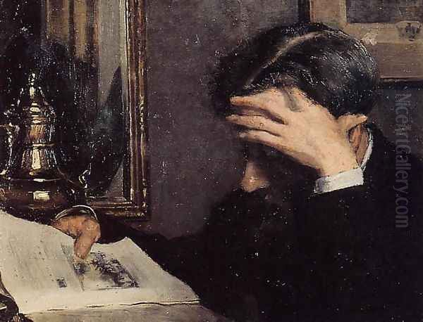 Man Reading - view 1
