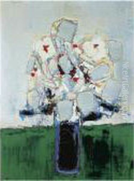 Fleurs Dans Un Vase Bleu - view 1
