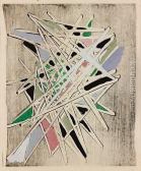 Composition , Recherche 
Decorative Pour Le Cabaret Du Thetre Des Champs-elysees, Circa 1945 - view 1