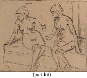 Two seated nudes by Georges Lemmen