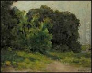 A Stand Of Trees At The Water's Edge by Marc Aurele de Roy Suzor-Cote