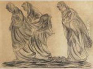 Preparatory Study For The "caughnawaga Women" by Marc Aurele de Roy Suzor-Cote
