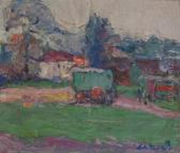 Paysage Avec La Roulotte - view 1