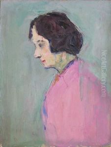 Femme En Chemisier Rose (1934?) by Vladimir De Terlikowski