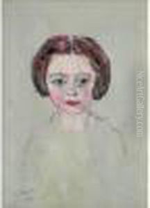 Portrait De Petite Fille (1945) by Vladimir De Terlikowski