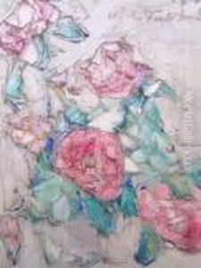 Roses In A Vase by Vladimir De Terlikowski