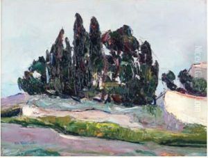 Paysage Aux Pins by Vladimir De Terlikowski