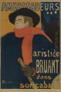 Ambassadeurs, Aristide Bruant by Henri De Toulouse-Lautrec