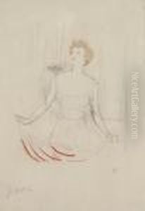 En Scene by Henri De Toulouse-Lautrec