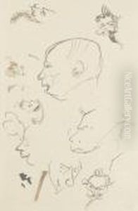 Feuille De Tetes by Henri De Toulouse-Lautrec