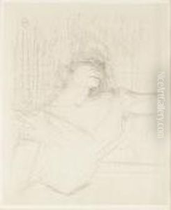 Yvette Guilbert Dans La Glu by Henri De Toulouse-Lautrec