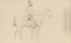 Recto : Cavalier Au Chapeau Melon by Henri De Toulouse-Lautrec