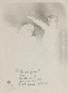 Mademoiselle Lender Et Brasseur by Henri De Toulouse-Lautrec