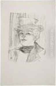 Madame Rejane by Henri De Toulouse-Lautrec
