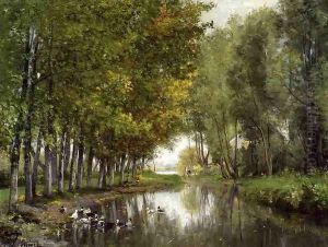 Bras de Seine du cote de Neuilly by Stanislas Lepine