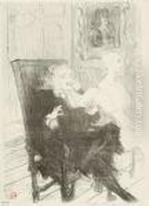Truffier Etmoreno, Dans "les Femmes Savantes" by Henri De Toulouse-Lautrec