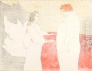 Femme Au Lit,profil - Au Petit Lever by Henri De Toulouse-Lautrec