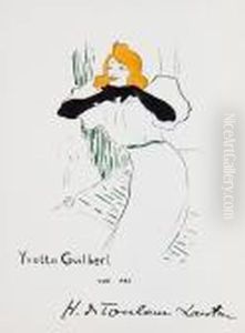 Yvette Guilbert Vue Par Toulouse-lautrec by Henri De Toulouse-Lautrec