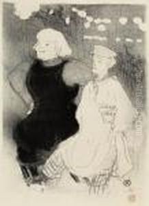 Au Moulin Rouge, L'unionfranco-russe by Henri De Toulouse-Lautrec