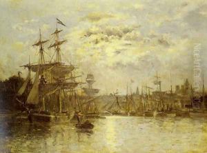 Bassin a Caen. Effet de lune