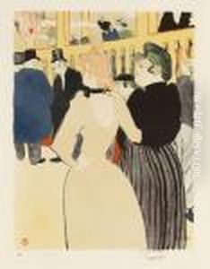 Au Moulin Rouge, La Goulue Et Sa Soeur by Henri De Toulouse-Lautrec