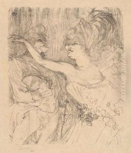 Kabareban by Henri De Toulouse-Lautrec