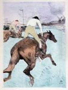 At The Hippodrome by Henri De Toulouse-Lautrec