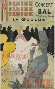 Moulin Rouge, La Goulue by Henri De Toulouse-Lautrec