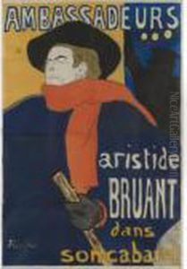 Ambassadeurs, Aristide Bruant by Henri De Toulouse-Lautrec