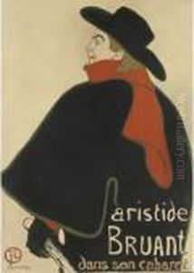 Aristide Bruant Dans Son Cabaret by Henri De Toulouse-Lautrec