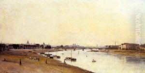 The Pont National as Seen from Quai d'Ivry, Paris by Stanislas Lepine