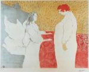 Kobieta Na Lozku by Henri De Toulouse-Lautrec