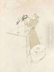 La Modiste, Renee Vert by Henri De Toulouse-Lautrec